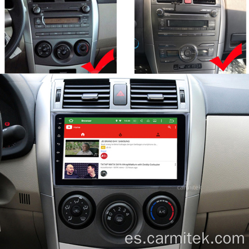 Octa core android car playr para Corolla